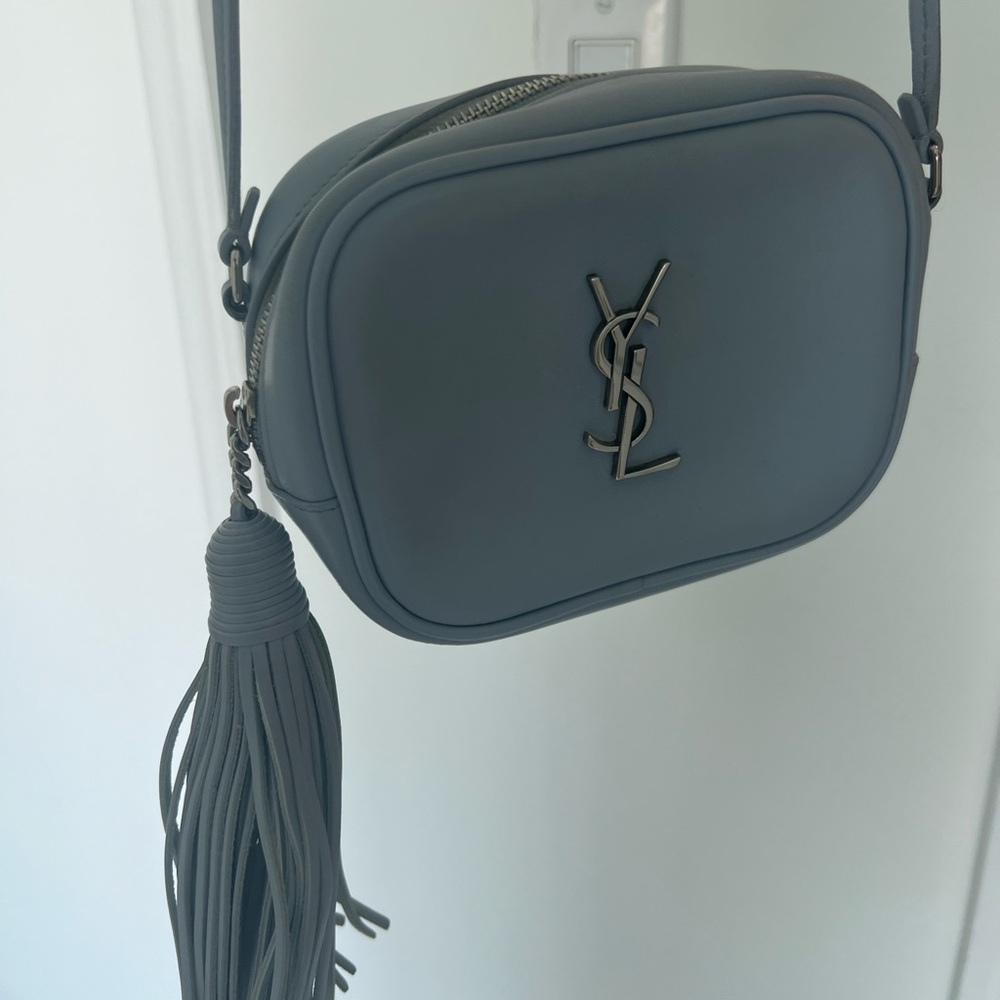 YSL Camera Bag in Light Blue